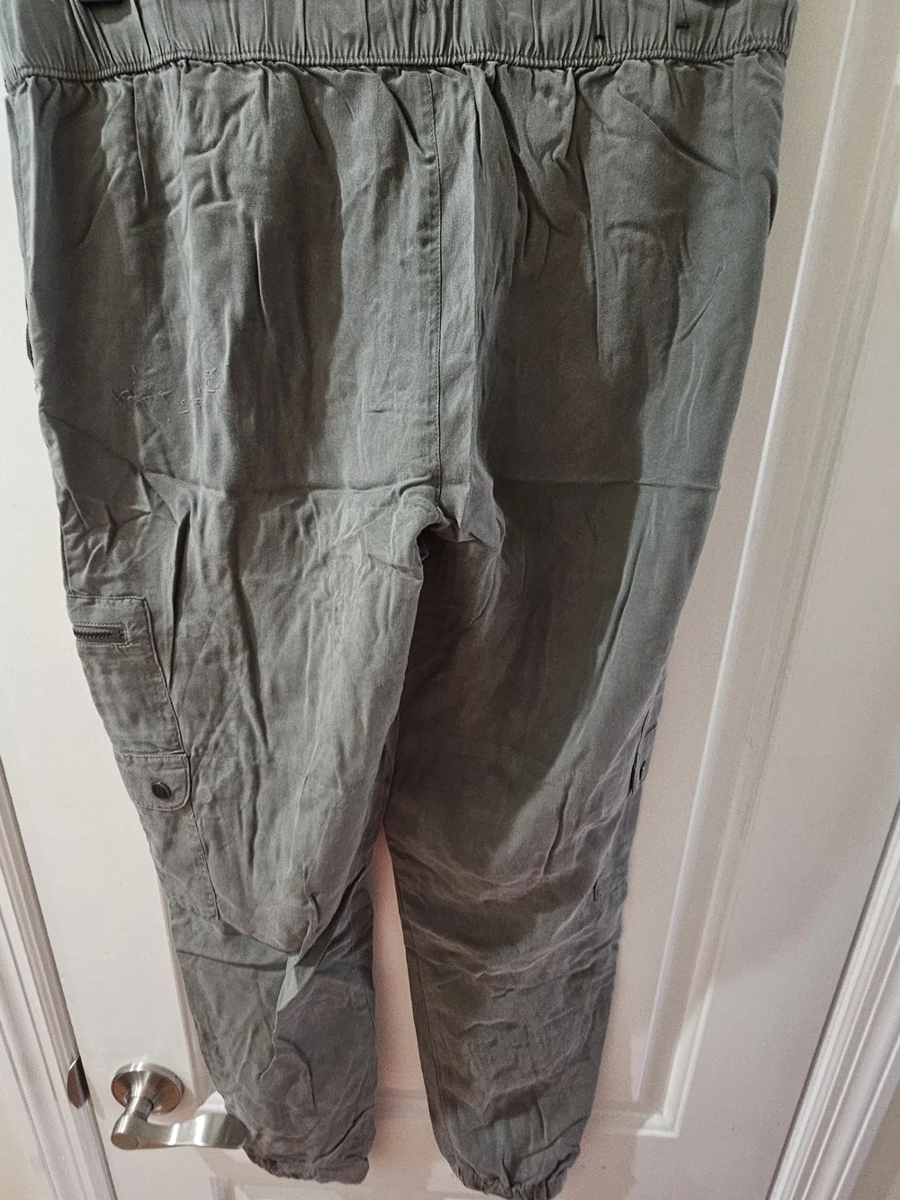 Banana Republic Olive Cargo Joggers with Zip Pockets